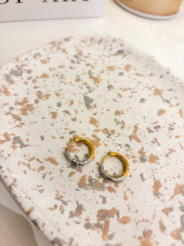Texture golden/silver hoops