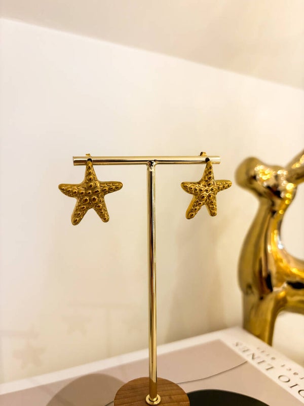 Golden starr oorbellen