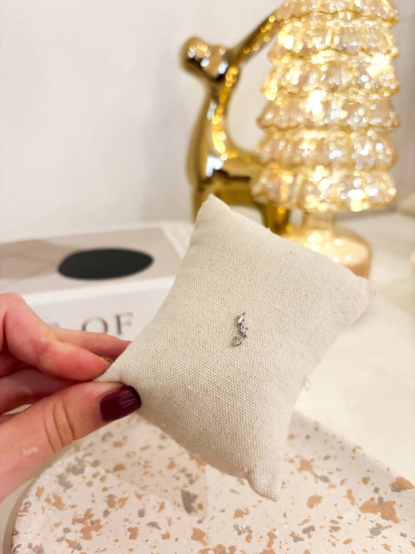 Diamond piercing silver