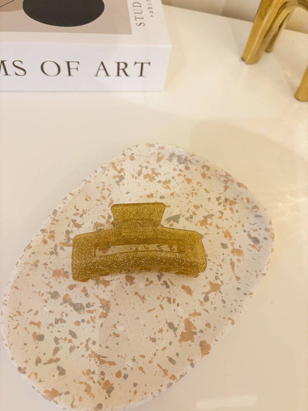 Gold glitter haarklem