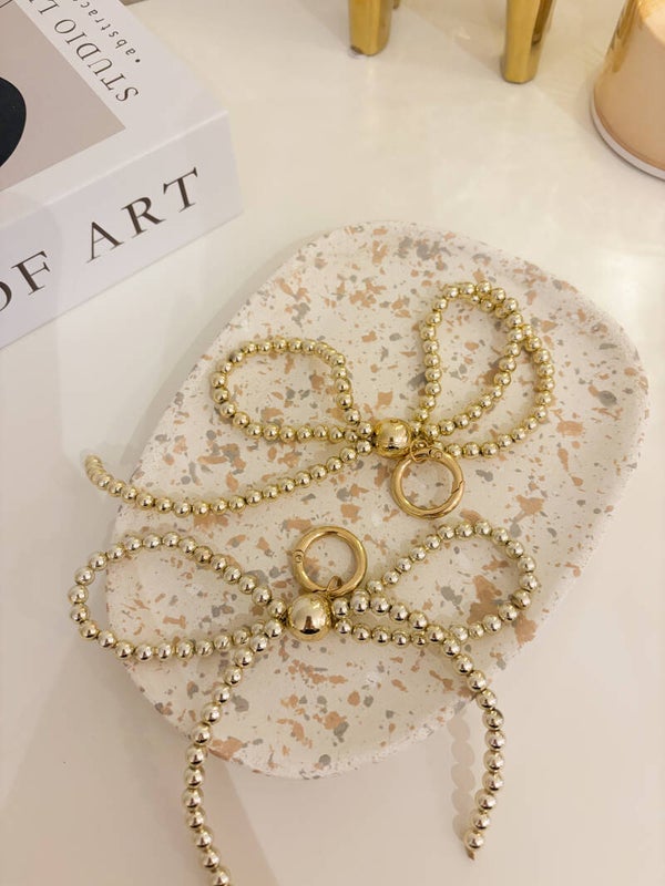 Gold bow sleutelhanger