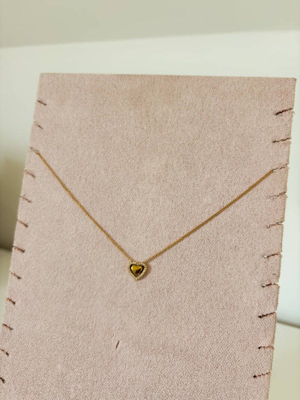 Heart diamond ketting