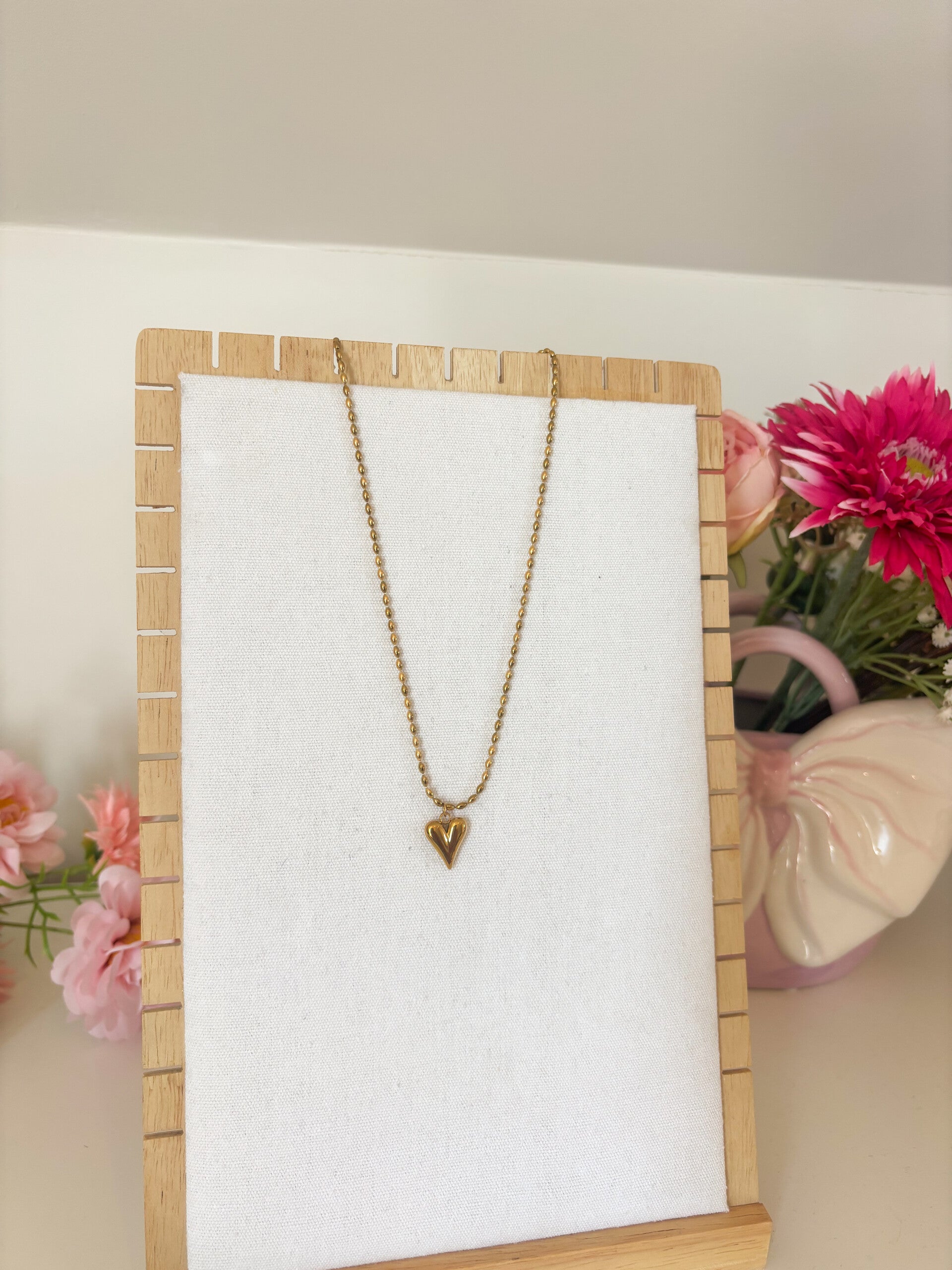 Gold/silver heart necklace