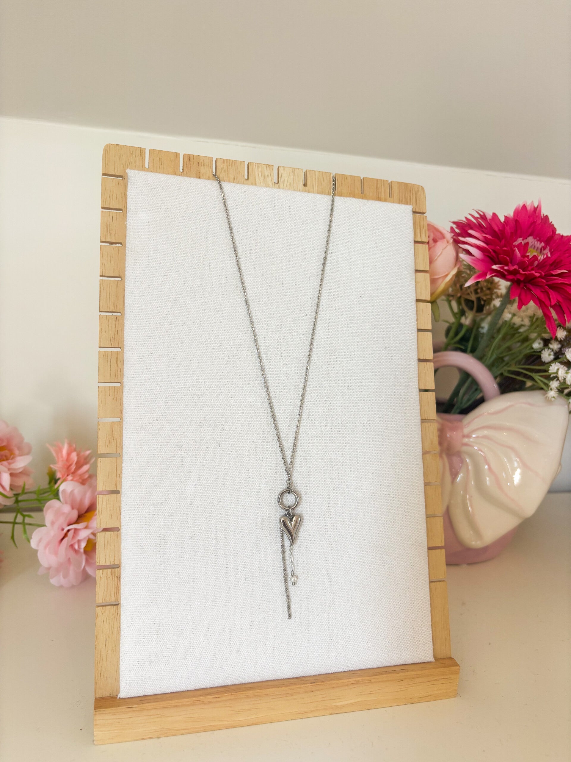 Heart charm necklace