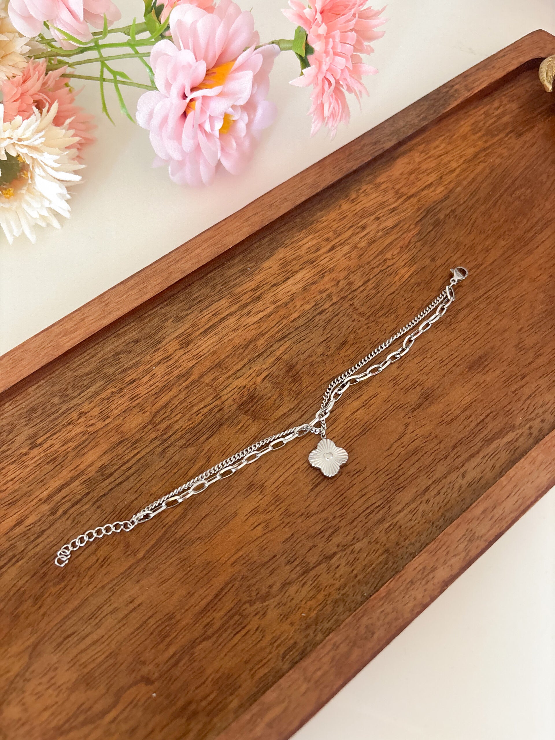 Double Silver armband
