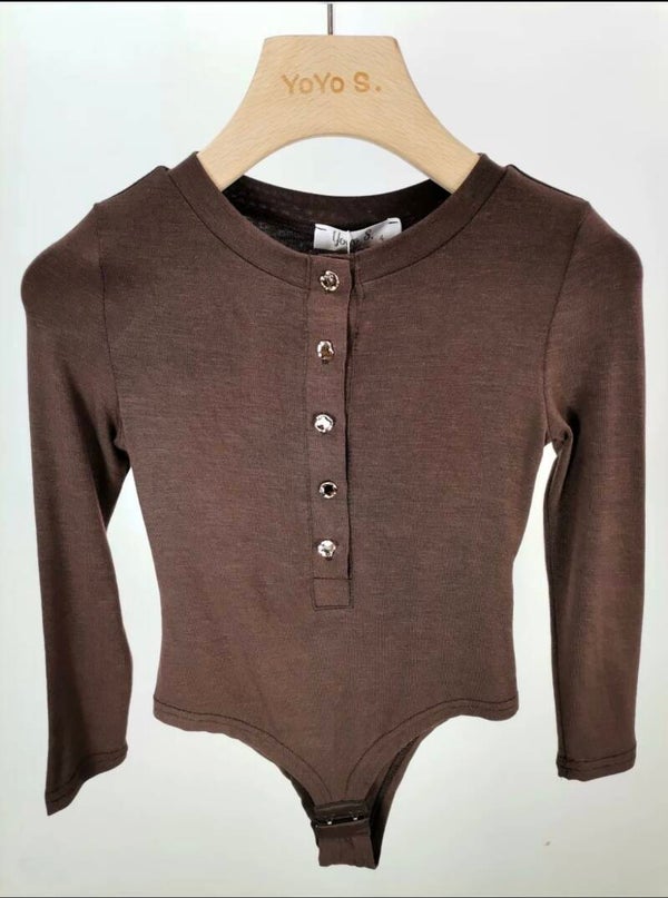 Body bottone marrone