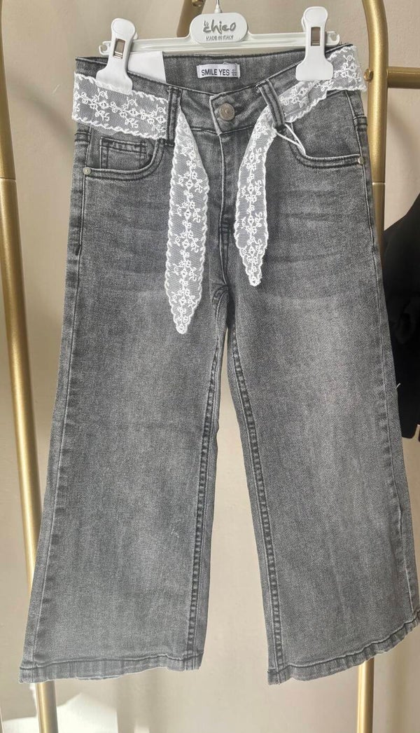 Jeans cinturino pizzo