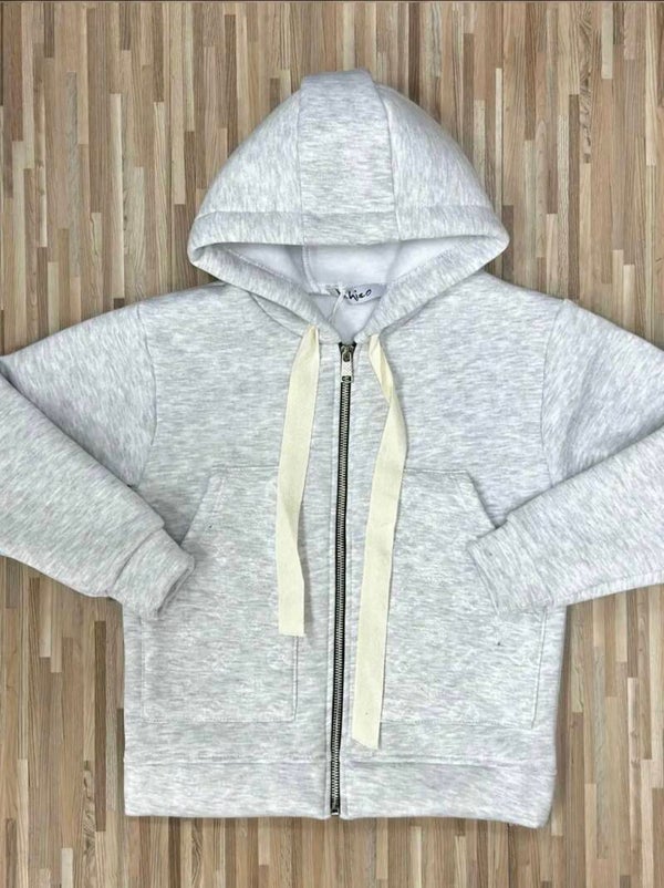 Felpa cerniera lacci