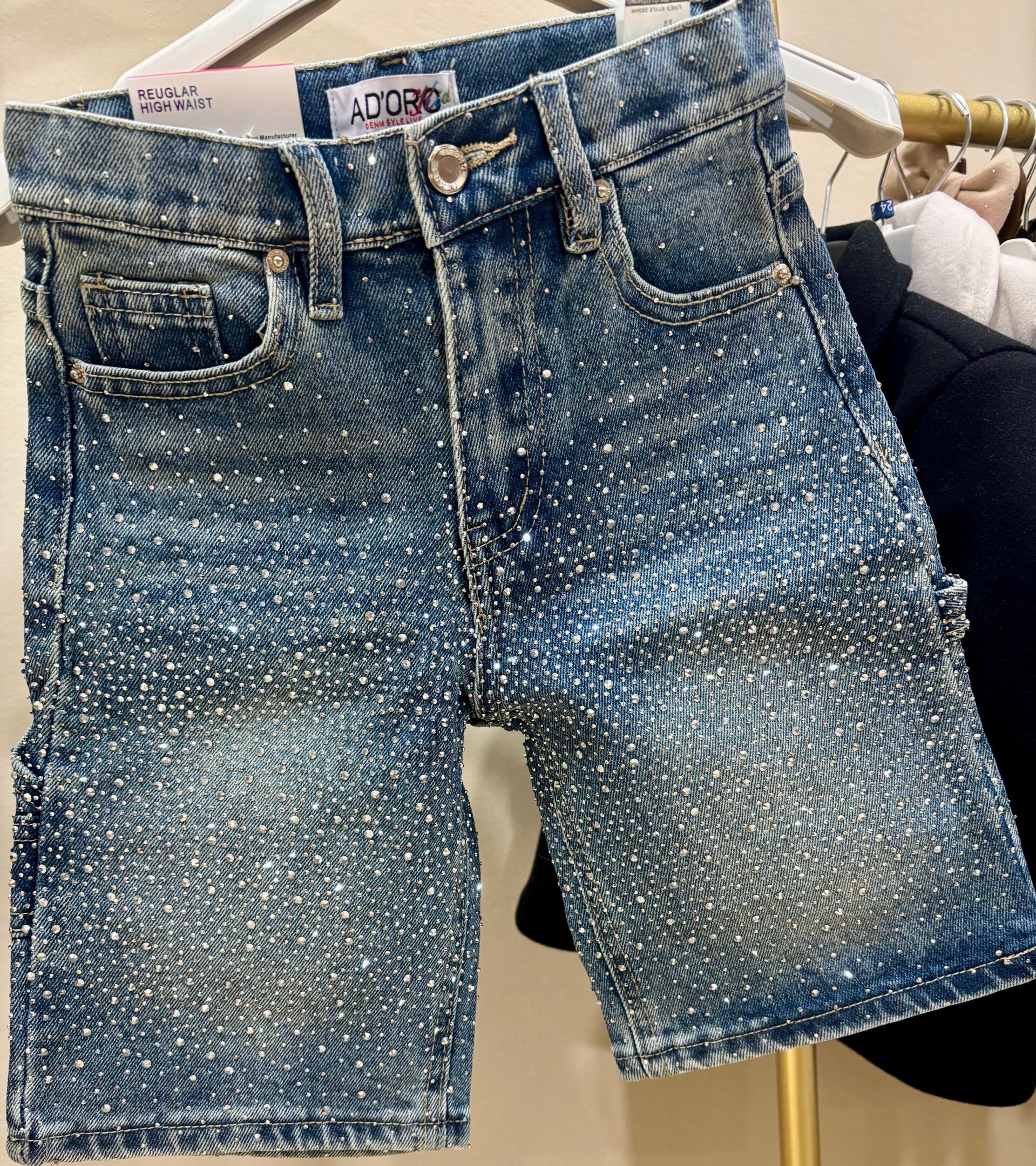 Denim glitterato