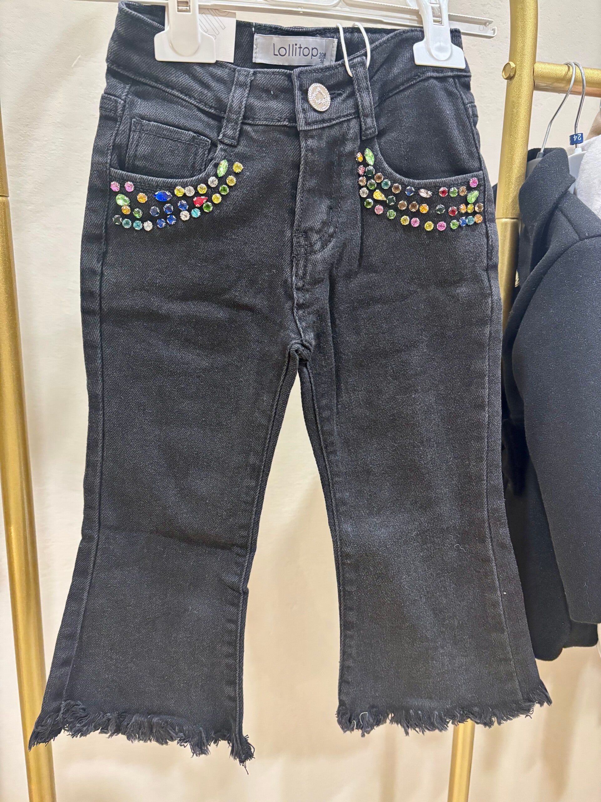 Pantalone nero sfrangiato