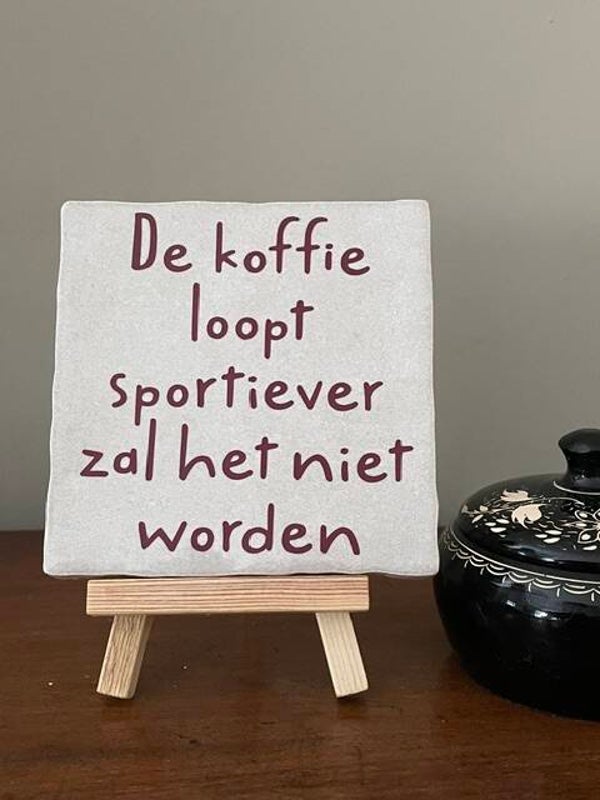 De koffie loopt sportiever gaat het niet worden