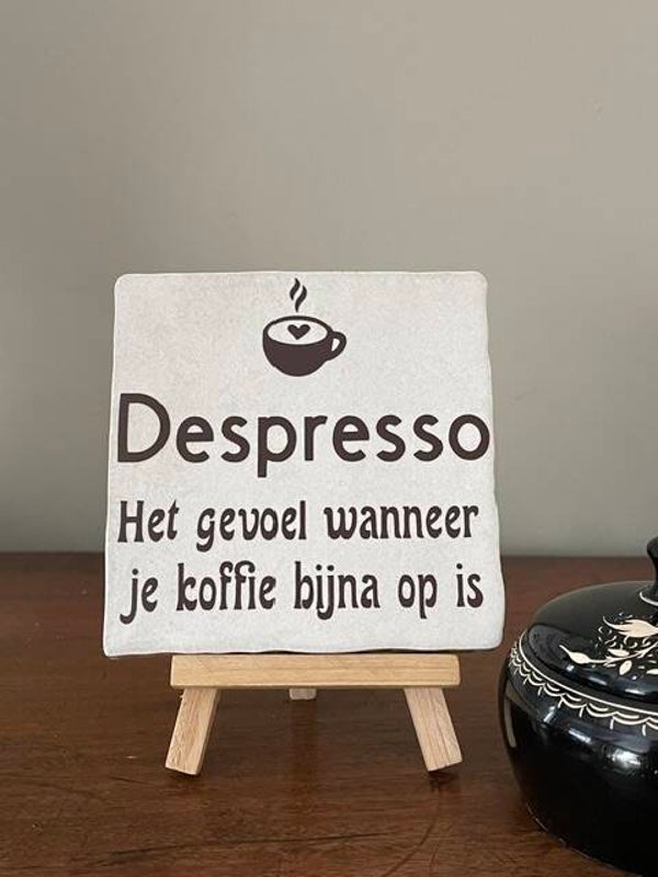 Despresso Het gevoel wanneer je koffie bijna op is