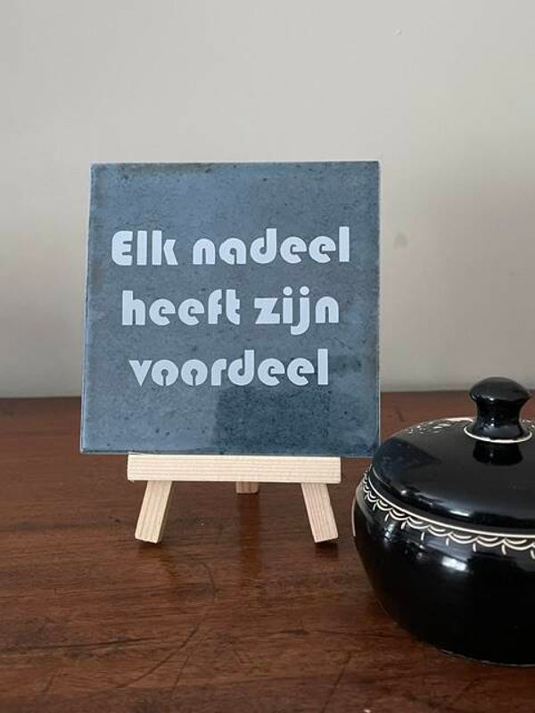 Elk nadeel heeft zijn voordeel