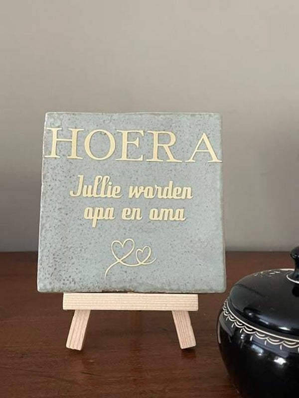 Hoera jullie worden opa en oma