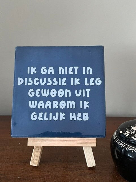 Ik ga niet in discussie