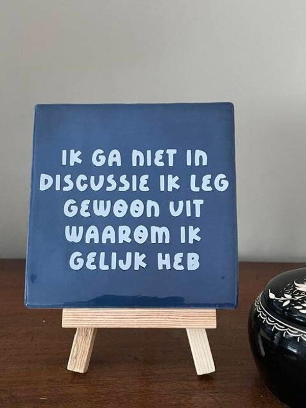Ik ga niet in discussie
