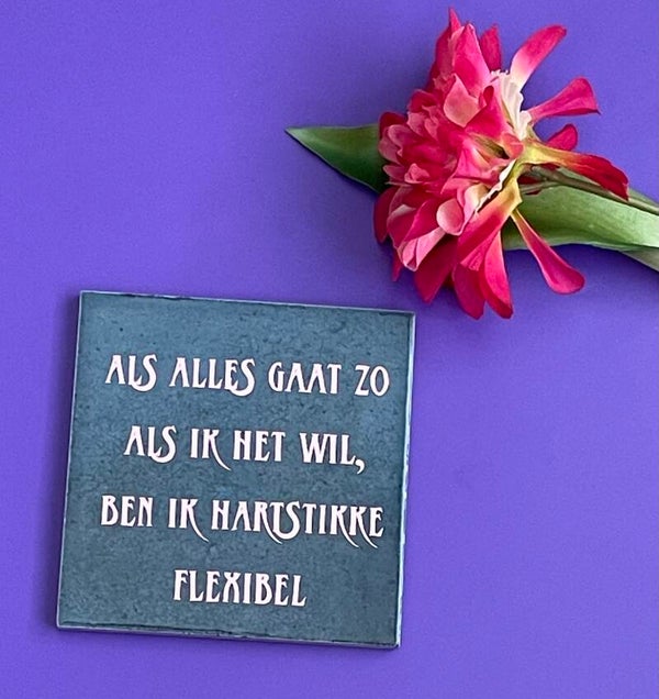 Als alles gaat zoals ik het wil ben ik hartstikke flexibel