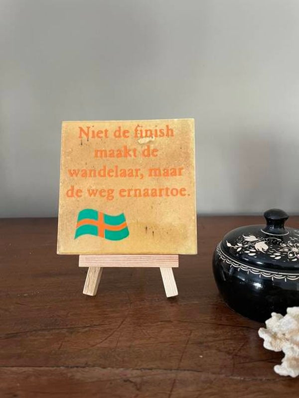 Niet de finish maakt de wandelaar maar de weg er naar toe