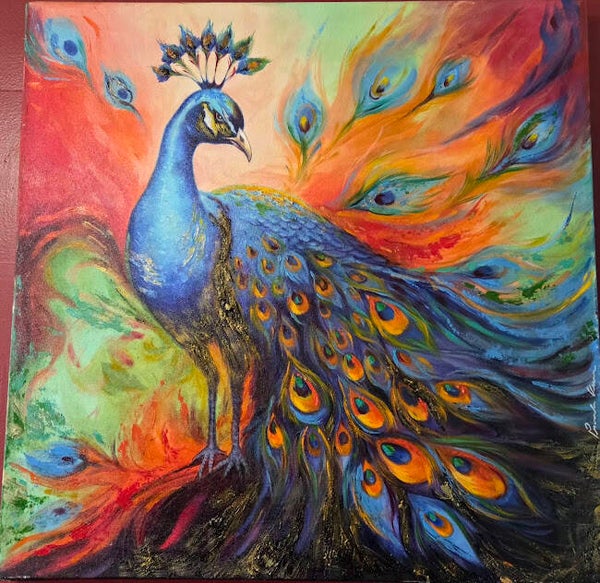 Peacock painting