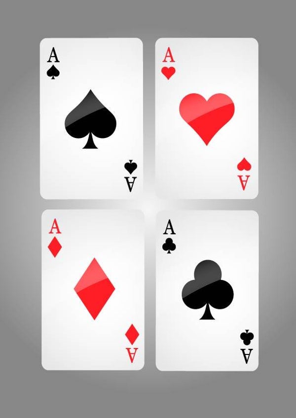 QUATRE AS sur fond gris