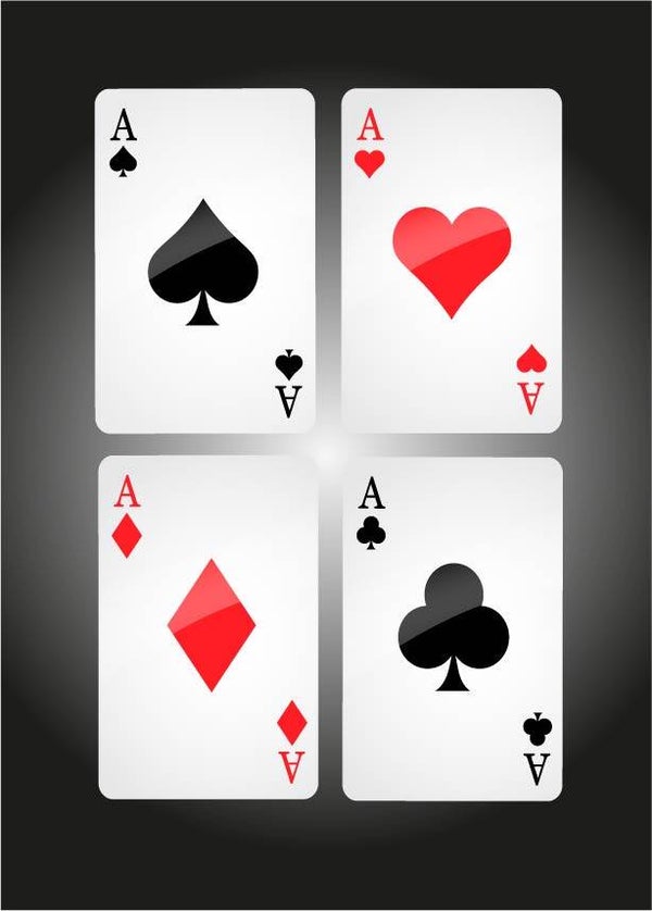 QUATRE AS sur fond noir