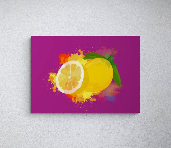 CITRONS sur un fond pourpre