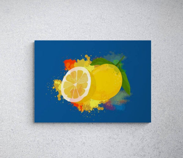 CITRONS sur un fond bleu
