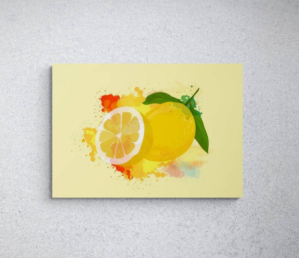 CITRONS sur un fond jaune