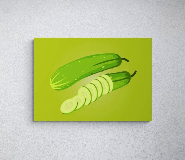 CONCOMBRES sur un fond vert clair