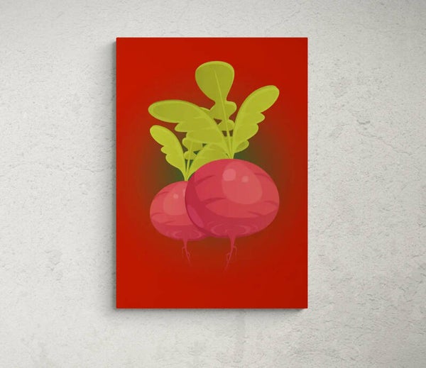 BETTERAVES sur un fond rouge