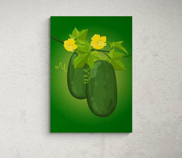 PASTEQUES sur un fond dégradé vert et jaune