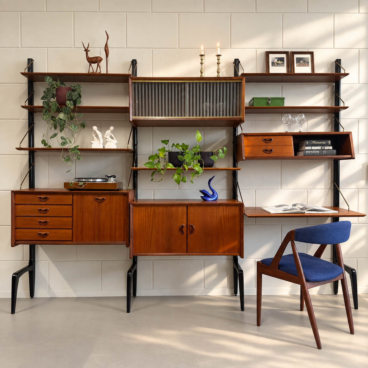 Vintage wandmeubel •Louis van Teeffelen•