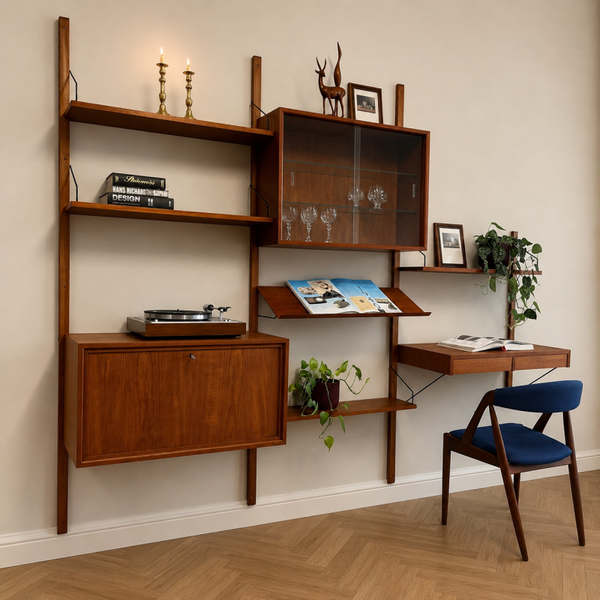 Vintage wandmeubel •Poul Cadovius•