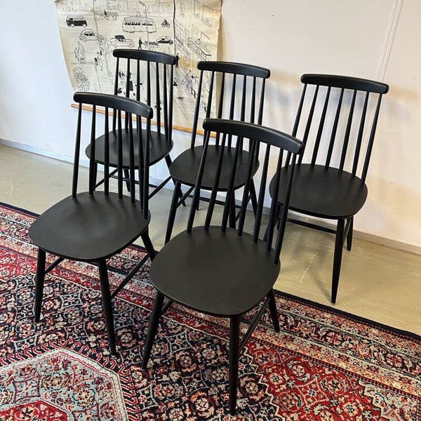 Vintage spijlenstoel •Pastoe / Tapiovaara• set van 5