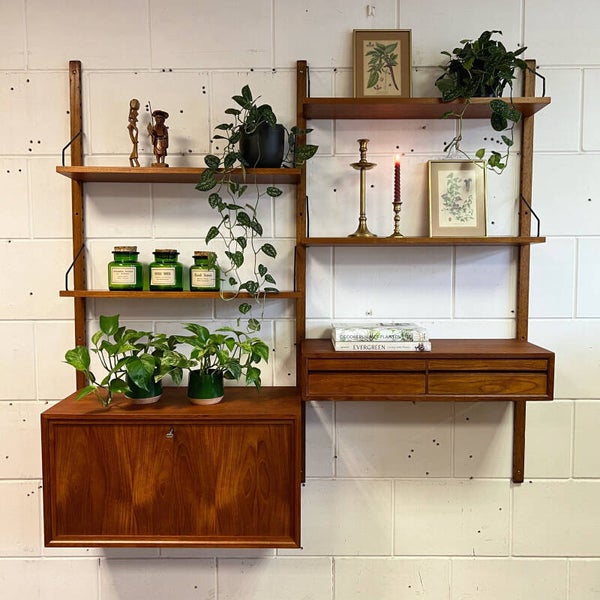 Vintage wandmeubel, wall unit •Poul Cadovius•