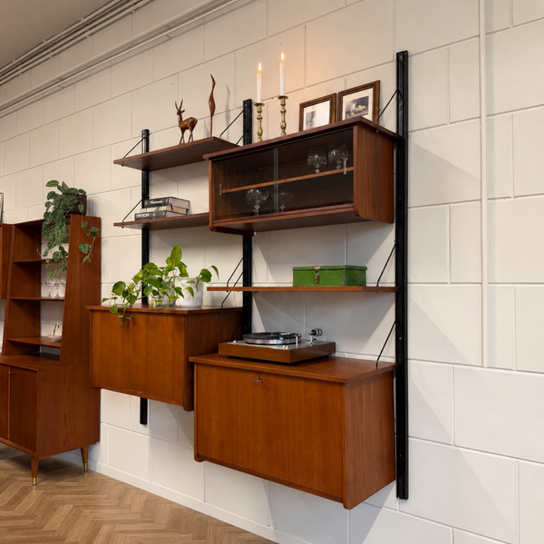 Vintage wandmeubel, teak