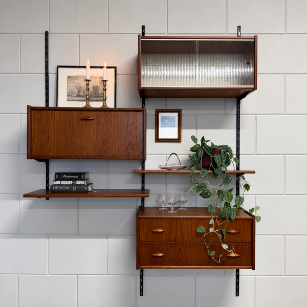 Vintage wandmeubel, teak