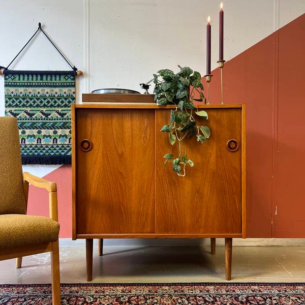 Vintage schuifdeurkast, Deens