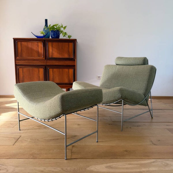 Fauteuil + hocker •Leolux Volare•