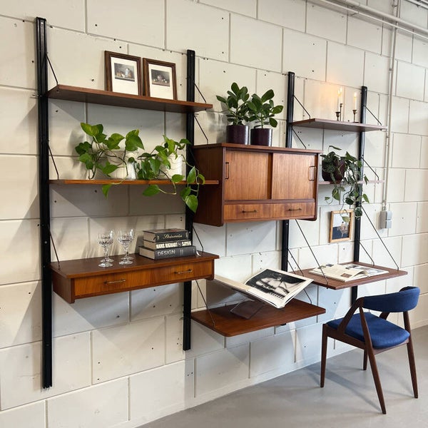Vintage wandmeubel, teak