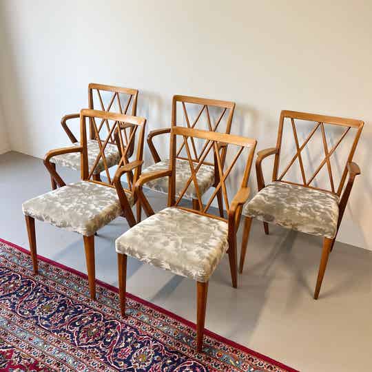 Vintage eetkamerstoelen •AA Patijn• set van 5