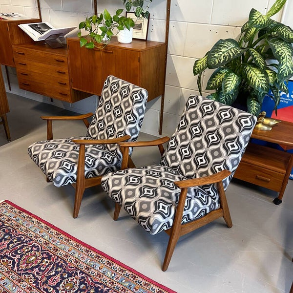 Set van 2 vintage fauteuils