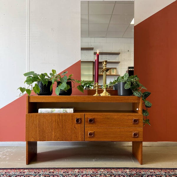 Vintage kaptafel met spiegel