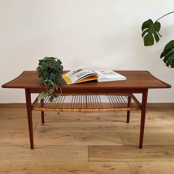 Vintage teakhouten salontafel, Deens