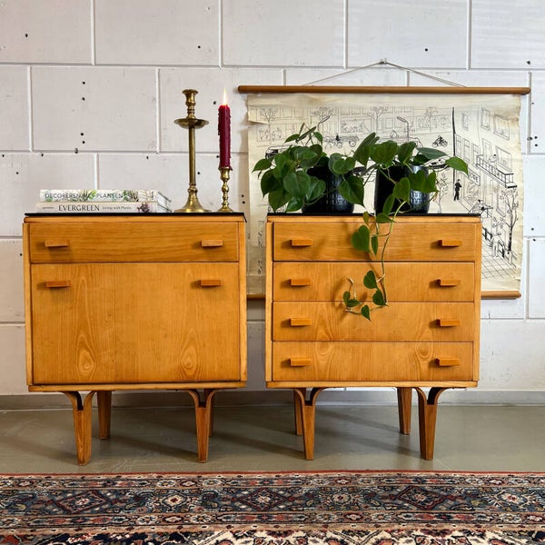 Vintage (nacht)kastjes, set van 2