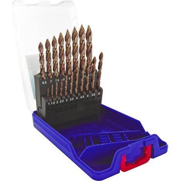 Coffret de 19 forets métaux TSP HSS revêtu FUSIO - Plage de diamètres 1 à 10 mm - TIVOLY