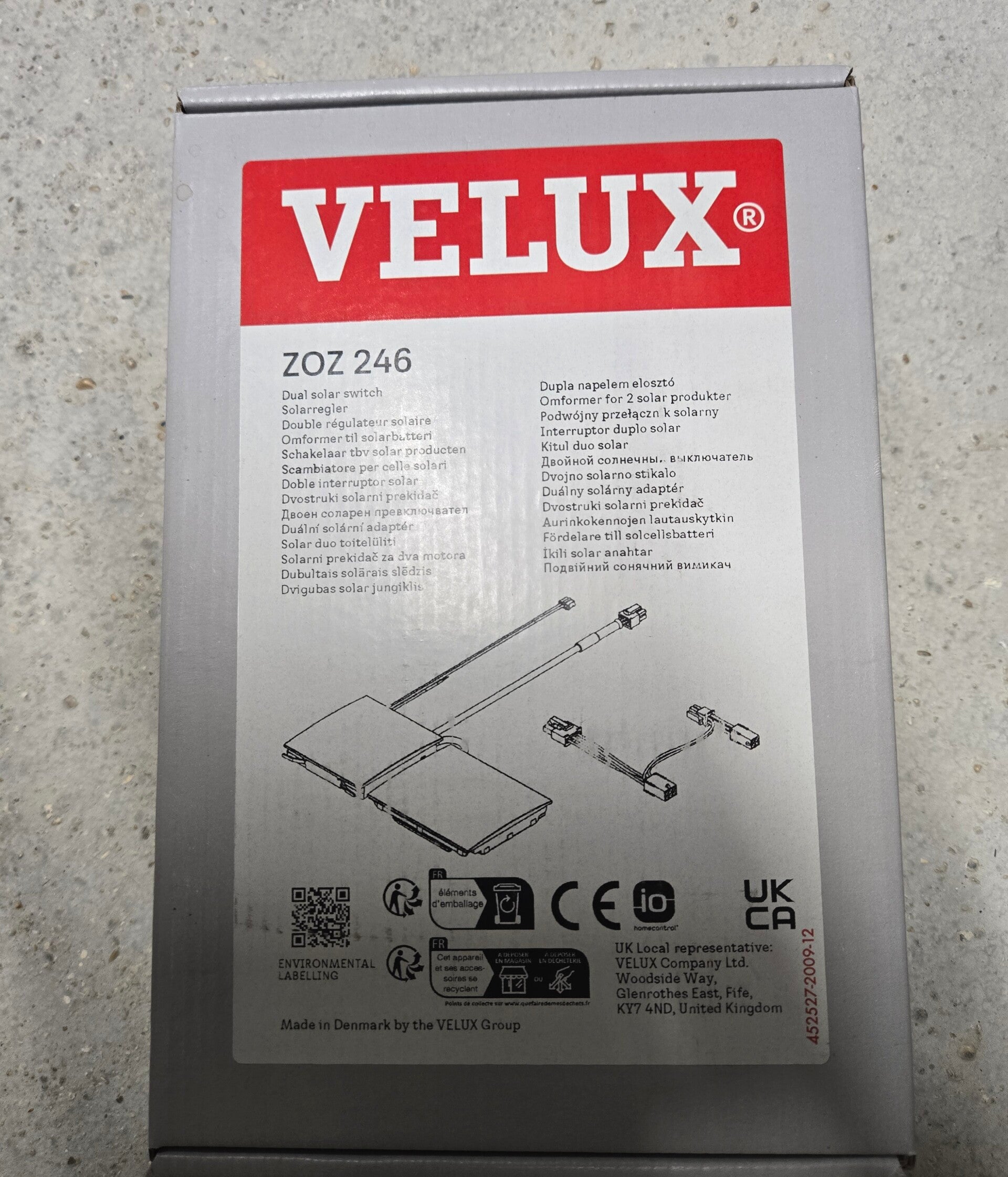 VELUX  Double régulateur solaire Réf. CK-FK ZOZ 246