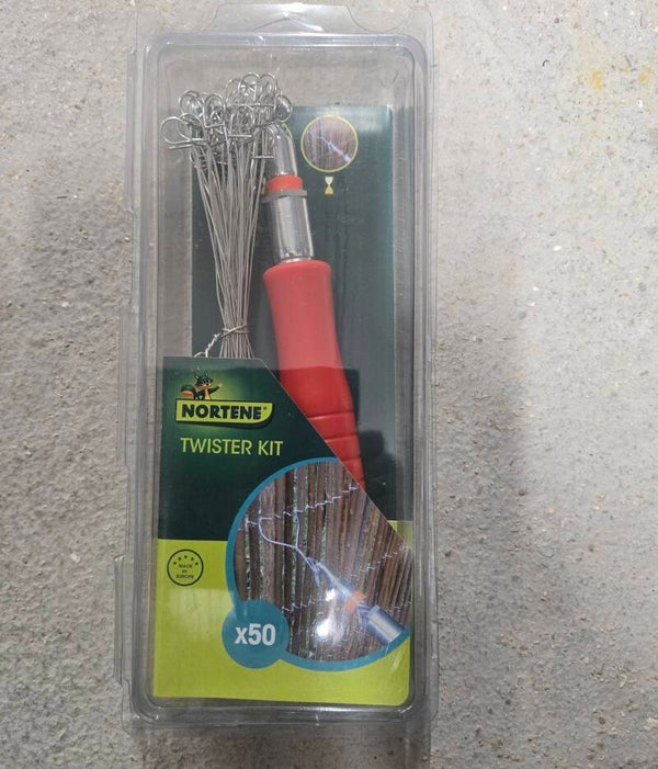 Lieur automatique pour grillage et brise-vue + 50 liens " Twister Kit" jardin