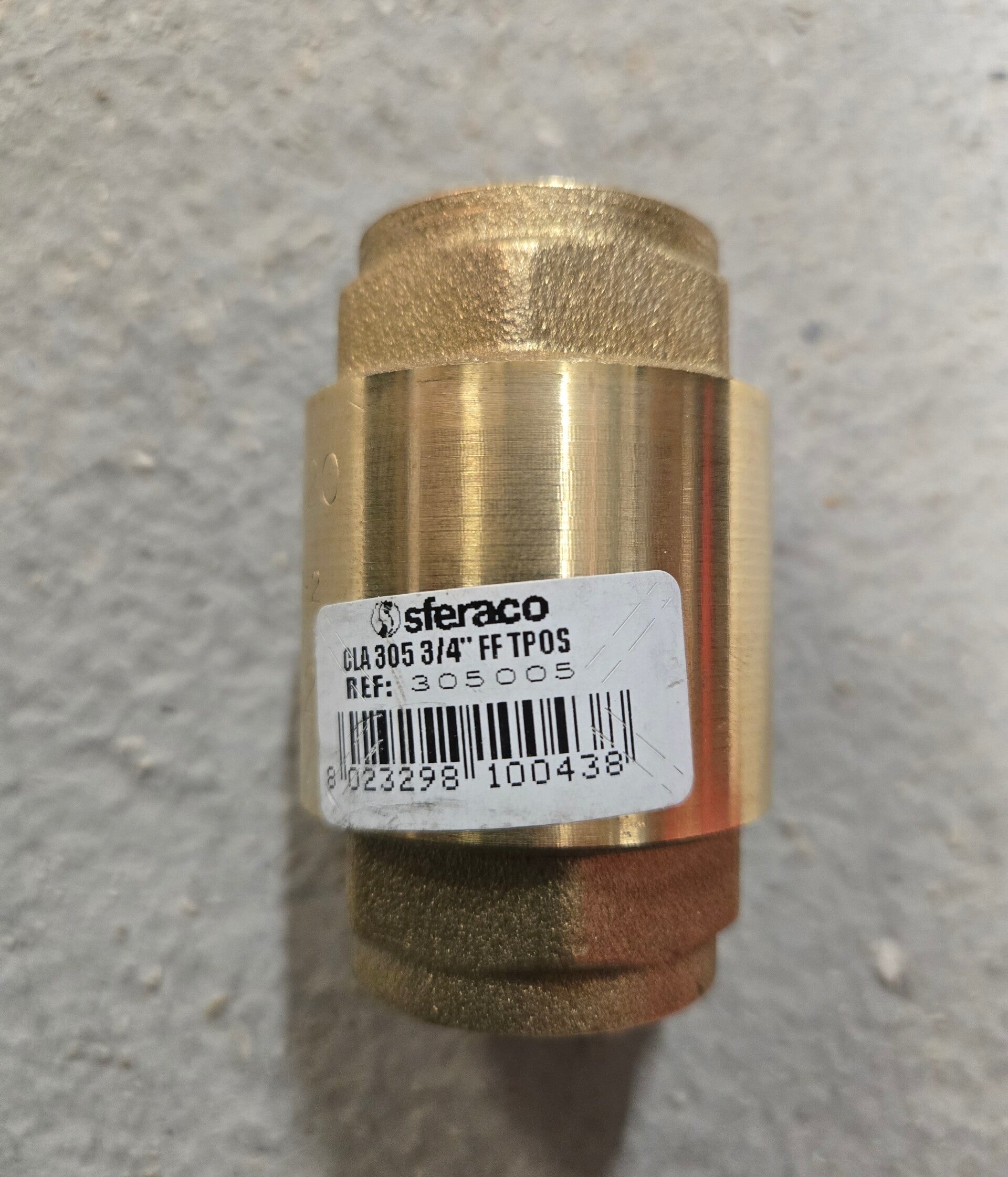 Clapet laiton toutes positions - obturateur laiton/inox - taraudé BSP - PN25 - Série 305 - SFERACO plomberie