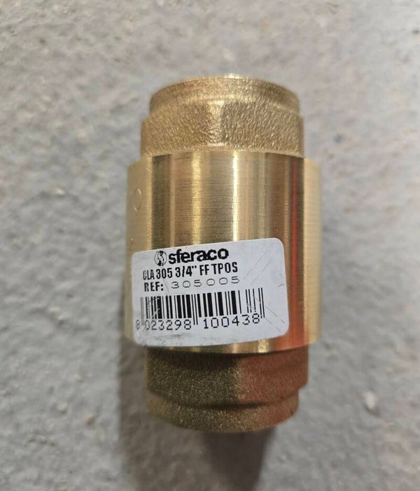 Clapet laiton toutes positions - obturateur laiton/inox - taraudé BSP - PN25 - Série 305 - SFERACO plomberie